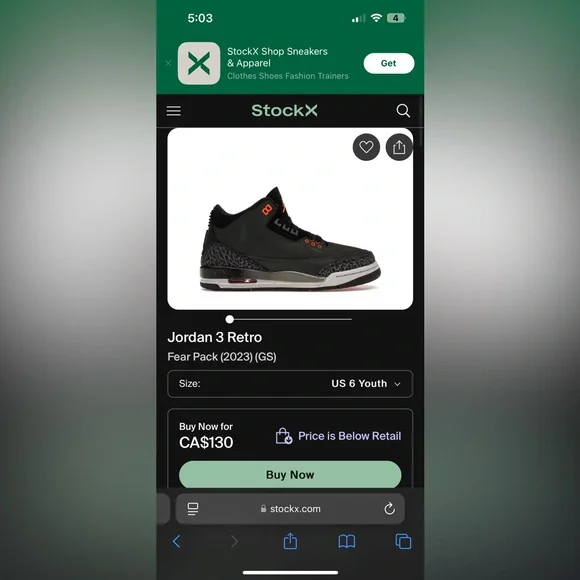 BNIB Jordan 3 Retro - Picture 4 of 5